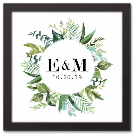 Kirkland's Home Personalized Framed Monogram Leaves Wall Plaque- Wall Quotes & Signs