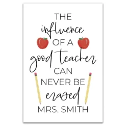 Kirkland's Home Personalized Good Teacher Canvas Wall Plaque- Wall Quotes & Signs