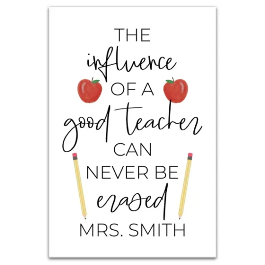 Kirkland's Home Personalized Good Teacher Canvas Wall Plaque- Wall Quotes & Signs