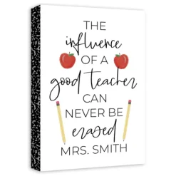 Kirkland's Home Personalized Good Teacher Canvas Wall Plaque- Wall Quotes & Signs