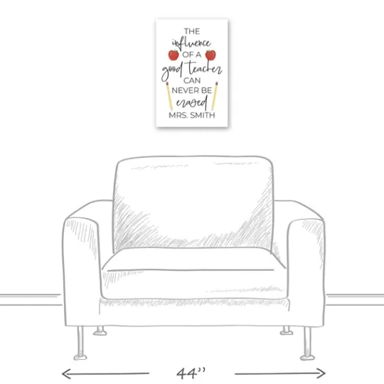 Kirkland's Home Personalized Good Teacher Canvas Wall Plaque- Wall Quotes & Signs
