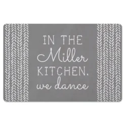 Kirkland's Home Personalized Gray Kitchen Dance Kitchen Mat- Kitchen & Floor Mats