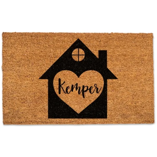 Kirkland's Home Personalized Heart Home Coir Doormat- Doormats