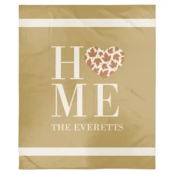 Kirkland's Home Personalized Home With Heart Harvest Throw Blanket- Blankets & Throws
