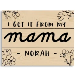 Kirkland's Home Personalized I Got It From My Mama Wood Plaque- Wall Quotes & Signs