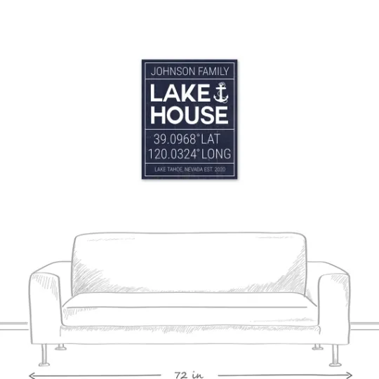 Kirkland's Home Personalized Lake House Canvas Wall Plaque- Wall Quotes & Signs