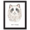 Kirkland's Home Personalized Long Hair Gray Cat Canvas Wall Plaque- Wall Quotes & Signs