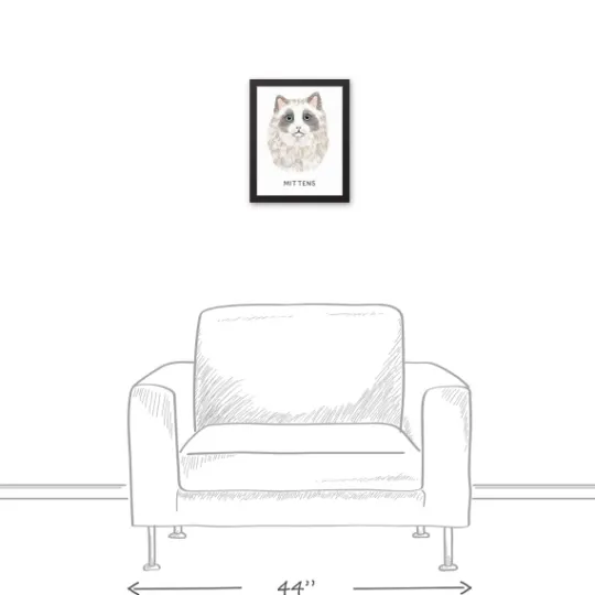 Kirkland's Home Personalized Long Hair Gray Cat Canvas Wall Plaque- Wall Quotes & Signs