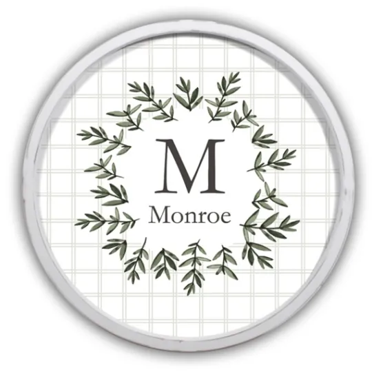 Kirkland's Home Personalized Monogram Leafy Frame Plaque- Monogram Wall Decor