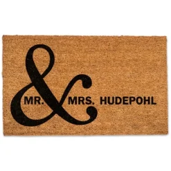 Kirkland's Home Personalized Mr. & Mrs. Coir Doormat- Doormats