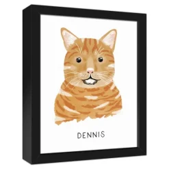 Kirkland's Home Personalized Orange Tabby Cat Canvas Wall Plaque- Wall Quotes & Signs
