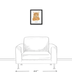 Kirkland's Home Personalized Orange Tabby Cat Canvas Wall Plaque- Wall Quotes & Signs