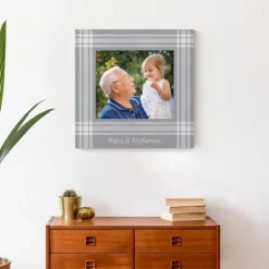Kirkland's Home Personalized Plaid Photo Canvas Art Print- Wall Quotes & Signs