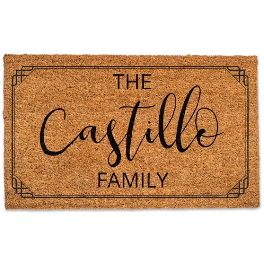 Kirkland's Home Personalized Simple Boarder Coir Doormat- Doormats