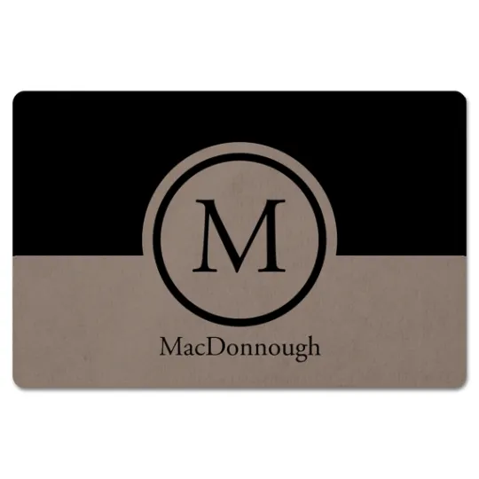Kirkland's Home Personalized Simple Circle Monogram Floor Mat- Kitchen & Floor Mats