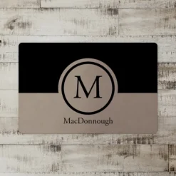 Kirkland's Home Personalized Simple Circle Monogram Floor Mat- Kitchen & Floor Mats