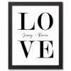 Kirkland's Home Personalized Simple Love Framed Canvas Wall Plaque- Wall Quotes & Signs