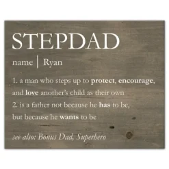 Kirkland's Home Personalized Stepdad Definition Canvas Wall Plaque- Wall Quotes & Signs