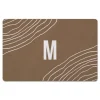 Kirkland's Home Personalized Taupe Monogram Wavy Lines Floor Mat- Kitchen & Floor Mats