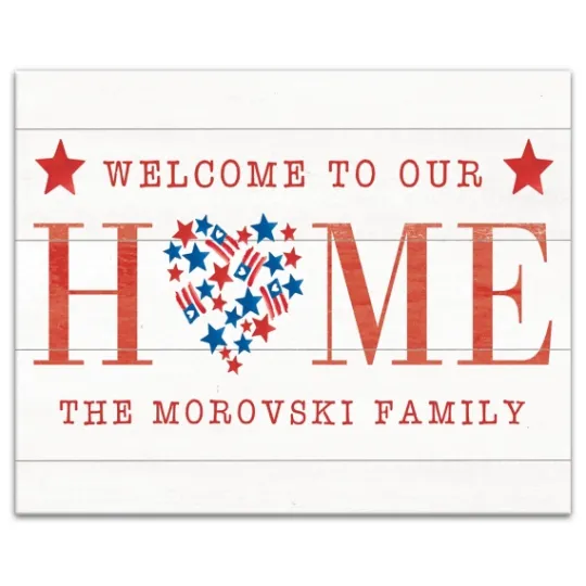 Kirkland's Home Personalized Welcome To Our Home Canvas Art Print- Wall Quotes & Signs