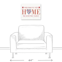 Kirkland's Home Personalized Welcome To Our Home Canvas Art Print- Wall Quotes & Signs