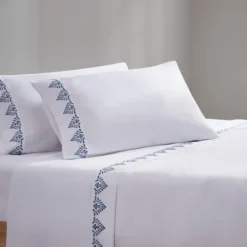 Kirkland's Home Petal Blossom Hem Microfiber 4-Pc. King Sheet Set- Bed Sheets