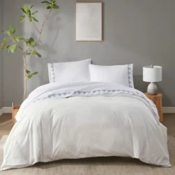 Kirkland's Home Petal Blossom Hem Microfiber 4-Pc. Queen Sheet Set- Bed Sheets