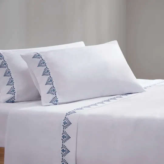Kirkland's Home Petal Blossom Hem Microfiber 4-Pc. Queen Sheet Set- Bed Sheets