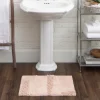 Kirkland's Home Petal Blush Asymmetrical Cotton Bath Mat, 34 In.- Bathroom Rugs
