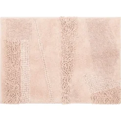 Kirkland's Home Petal Blush Asymmetrical Cotton Bath Mat, 60 In.- Bathroom Rugs