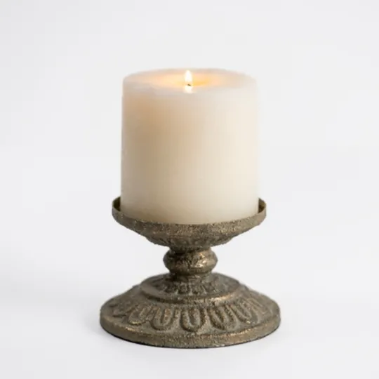 Kirkland's Home Petina Metal Pillar Candle Holder, 3 In.- Candle Holders