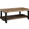 Kirkland's Home Pine Wood And Metal Coffee Table- Coffee Tables