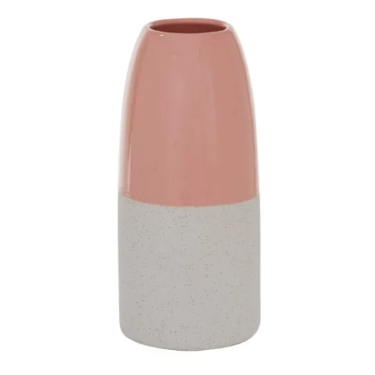 Kirkland's Home Pink And White Ceramic Vase, 11 In.- Vases