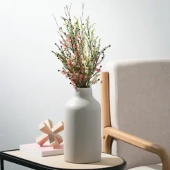 Kirkland's Home Pink And White Wax Flower Bundles, Set Of 2- Stems & Bouquets
