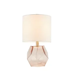 Kirkland's Home Pink Glass Stella Table Lamp- Table Lamps