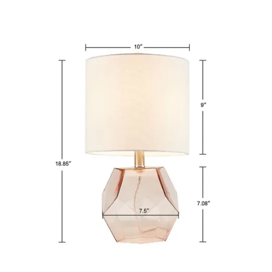 Kirkland's Home Pink Glass Stella Table Lamp- Table Lamps