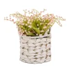 Kirkland's Home Pink Lily Of The Valley Arrangement In Basket- Arrangements & Greenery