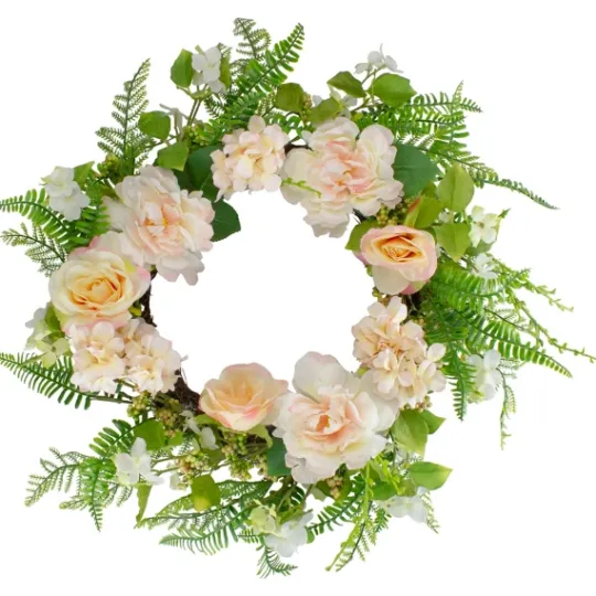 Kirkland's Home Pink Roses, Hydrangeas, And Peonies Wreath- Wreaths