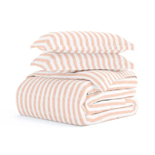 Kirkland's Home Pink Rugged Stripe 2-Pc. Twin Duvet Cover Set- Duvets