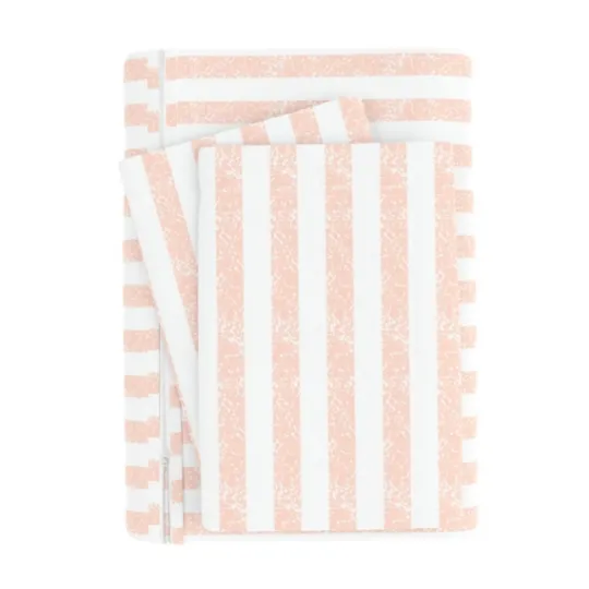 Kirkland's Home Pink Rugged Stripe 2-Pc. Twin Duvet Cover Set- Duvets