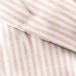 Kirkland's Home Pink Rugged Stripe 2-Pc. Twin Duvet Cover Set- Duvets