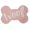 Kirkland's Home Pink Woof Bone Pet Bowl Mat- Kitchen & Floor Mats