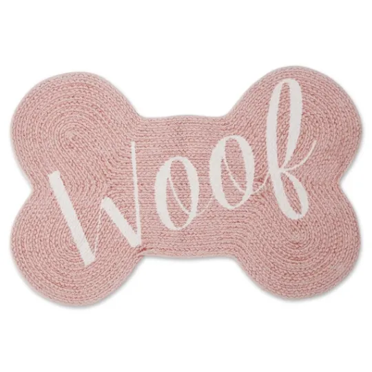 Kirkland's Home Pink Woof Bone Pet Bowl Mat- Kitchen & Floor Mats