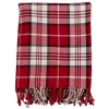 Kirkland's Home Plaid Cotton Throw With Tassels- Blankets & Throws