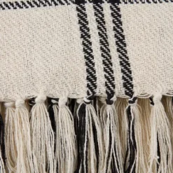 Kirkland's Home Plaid Fringe Throw- Blankets & Throws