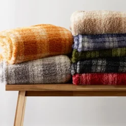 Kirkland's Home Plaid Plush Throw- Blankets & Throws