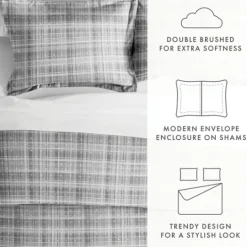 Kirkland's Home Plaid Polka Dot 2-Pc. Twin Duvet Cover Set- Duvets