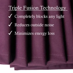 Kirkland's Home Plum Absolute Blackout Curtain Panel Set, 84 In.- Curtains & Drapes
