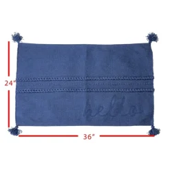 Kirkland's Home Polyester Cross Stripe Outdoor Area Rug- Outdoor Rugs