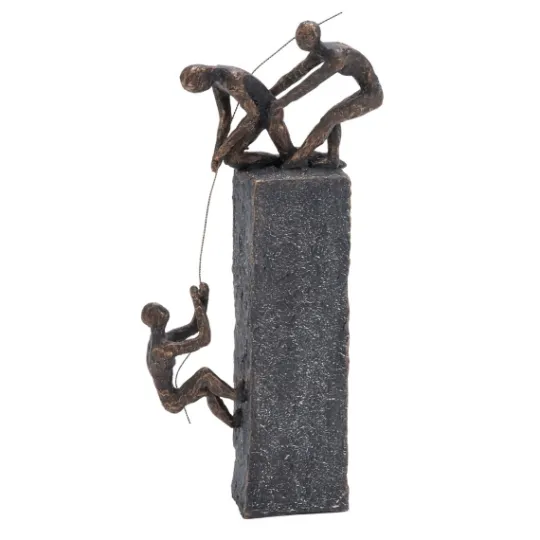 Kirkland's Home Polystone Rock Climber Sculpture- Statues & Figurines